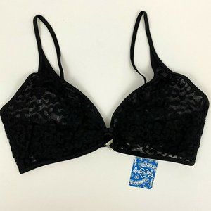 Free People Intimately FP Toni Bralette Lightweight Bra Black Size M Medium